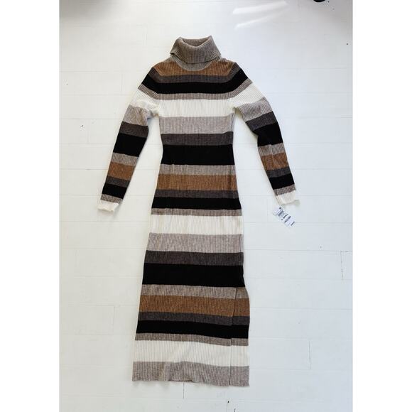 Stunning Charter Club Women XS 100% Cashmere Turtleneck Sweater Dress, Browns - Picture 3 of 7